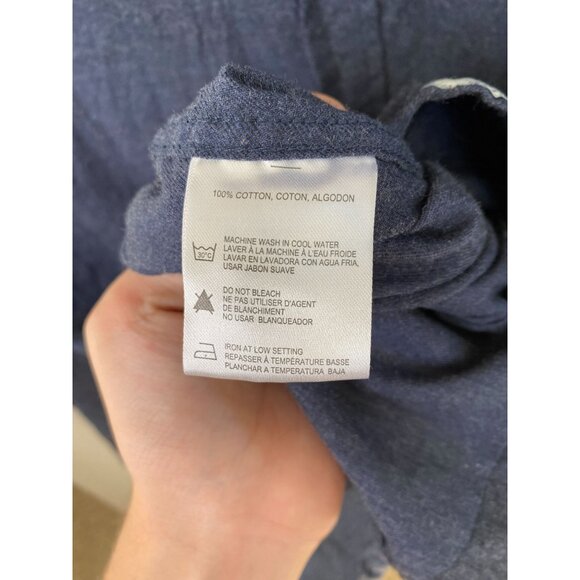 Heritage Report Collection Mens Slim Fit Soft Touch Shirt Button-Up Shirt L Navy - Picture 5 of 8